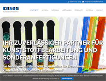 Tablet Screenshot of kranz-kunststofftechnik.de